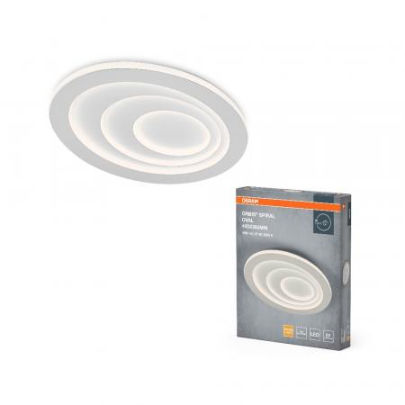 Osram LED-Deckenleuchte Orbis Spiral Oval 485mm 37W weiß Warmweißes Licht - direktes & indirektes Licht, sehr homogene Lichtverteilung