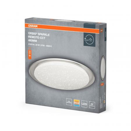 OSRAM Orbis Sparkle LED Deckenleuchte 28W ø46cm dimmbar mit Fernbedienung - funkelndes Licht - Glanzlichteffekt