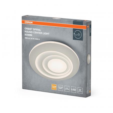 Osram LED-Deckenleuchte Orbis Spiral Round 505mm 42W weiß Warmweißes Licht