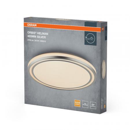 OSRAM Orbis Helman Deckenleuchte 36W 485MM Silber warmweißes Licht