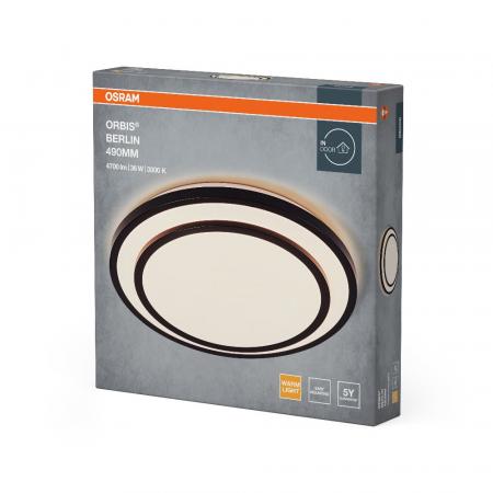 OSRAM Deckenleuchte Orbis Berlin 49cm mit schwarzen Ringen
