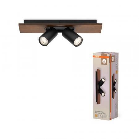 OSRAM Nachhaltiger 2er LED Decor Spot Mercury Wand- und Decken Strahler Schwarz mit hoher Farbwiedergabe