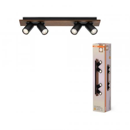 OSRAM Nachhaltiger 4er LED Decor Spot Mercury Wand- und Decken Strahler Schwarz mit hoher Farbwiedergabe