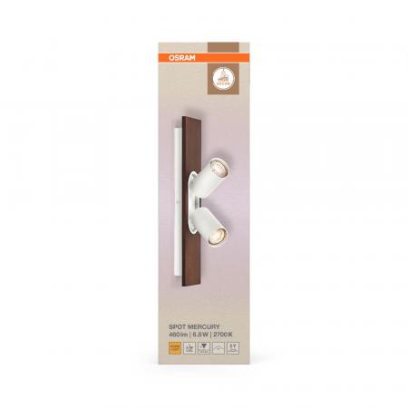OSRAM Nachhaltiger 2er LED Decor Spot Mercury Wand- und Decken Strahler Weiß mit hoher Farbwiedergabe