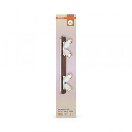 OSRAM Nachhaltiger 4er LED Decor Spot Mercury Wand- und Decken Strahler Weiß mit hoher Farbwiedergabe