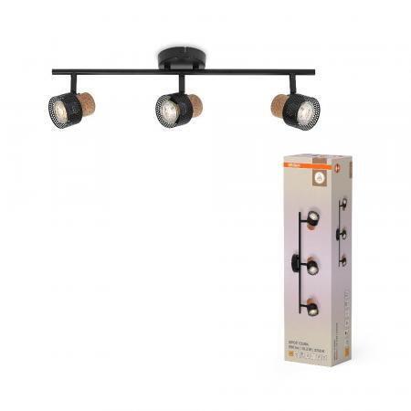 OSRAM Nachhaltiger LED Spot Cork 4er Strahler Schwarz