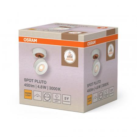 OSRAM LED Decor Spot Pluto 1er Wand- und Decken Strahler Weiß