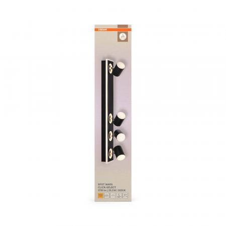 OSRAM 4er LED Strahler Decor Spot Mars Schwarz mit Click Select