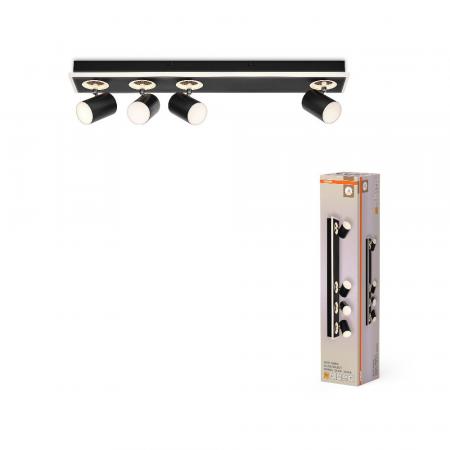 OSRAM 4er LED Strahler Decor Spot Mars Schwarz mit Click Select