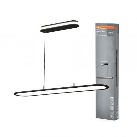 OSRAM LED Office Line Panel  Pendelleuchte Ellipse 57W Dimmbar schwarz UGR19 90Ra