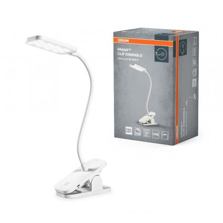 Osram Panan Clip DIM 4000K Klemmleuchte 5,2W in Weiß mit Akku