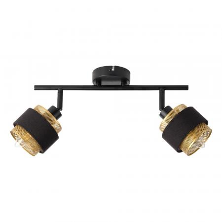 Osram 2-er Decor Hornet schwenkbarer Decken-/Wandspot in Schwarz / Gold mit E14 Leuchtmittel für warmweißes Licht