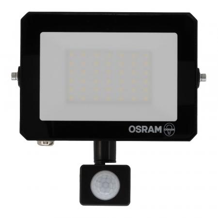 Osram LED Außen-Strahler LUX schwarz 3000K warmweißes Licht 30W IP65 mit Sensor - Fassaden- und Garagenstrahler