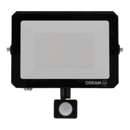 Osram LED Fassaden- und Garagenstrahler LUX mit Sensor schwarz 3000K warmweißes Licht 50W IP65