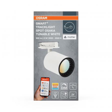 Osram SMART+ Matter 1-Phasen Schienen Leuchtkopf Tracklight Spot Osaka Weiß