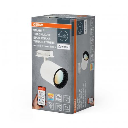 Osram SMART+ Matter 1-Phasen Schienen Leuchtkopf Tracklight Spot Osaka Weiß