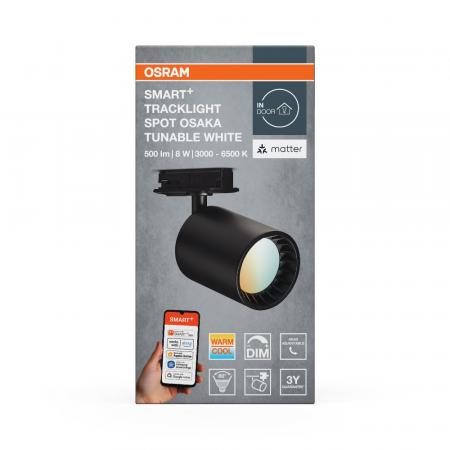 Osram SMART+ Matter 1-Phasen Schienen Leuchtkopf Tracklight Spot Osaka Schwarz