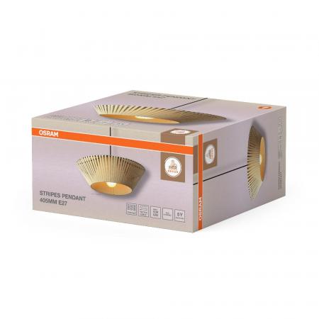 Osram Pendelleuchte Decor Stripes in Anthrazit mit E27 Fassung Ø 40,5 cm