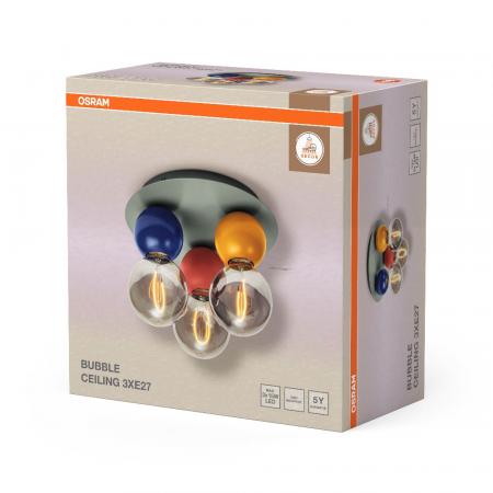 OSRAM Deckenleuchte Decor Bubble in Multicolor aus Metall mit E27 Fassungen