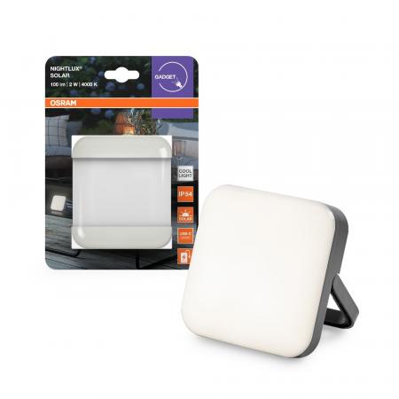 OSRAM Nightlux Solar-LED-Außenleuchte Kaltweiß, Power Bank Funktion, USB-C Ladeport, für Außen, IP54