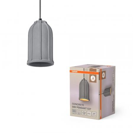 OSRAM Beton Hängelampe CONCRETE SIM 1-flammig grau Ø 12 cm  E27