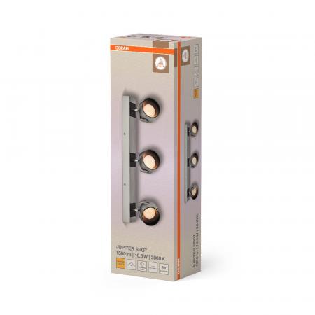 OSRAM 3er LED Wand- und Decken Strahler Decor Spot Jupiter Silber