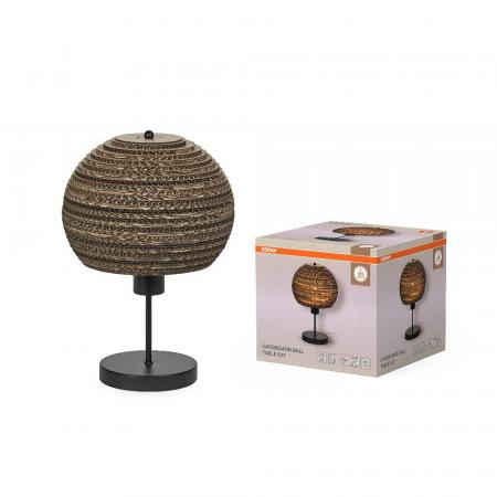 OSRAM Tischleuchte BALL, braun, Höhe 39 cm,  aus Wellpappe