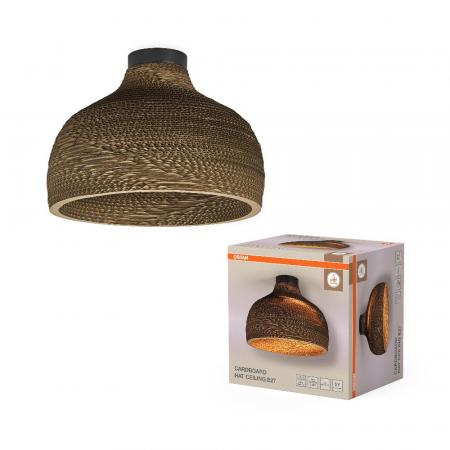 OSRAM Deckenleuchte HAT braun, Ø 36 cm, aus Wellpappe