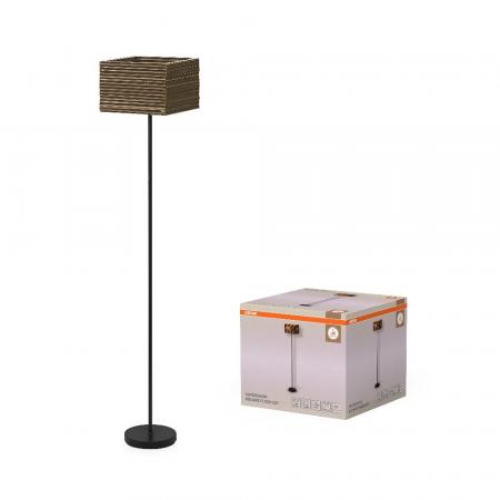 160cm OSRAM Stehleuchte Decor Cardboard Square braun, aus Wellpappe