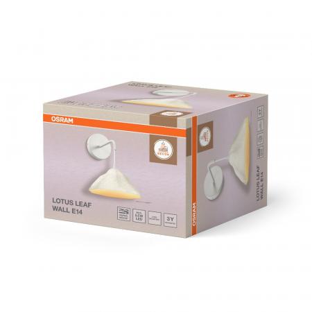 OSRAM Wandleuchte Decor Lotus Leaf weiß aus Metall und Pappmaschee für E14