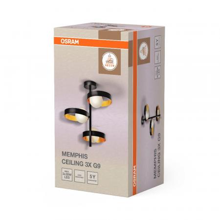 OSRAM Memphis Deckenleuchte  in schwarz-gold