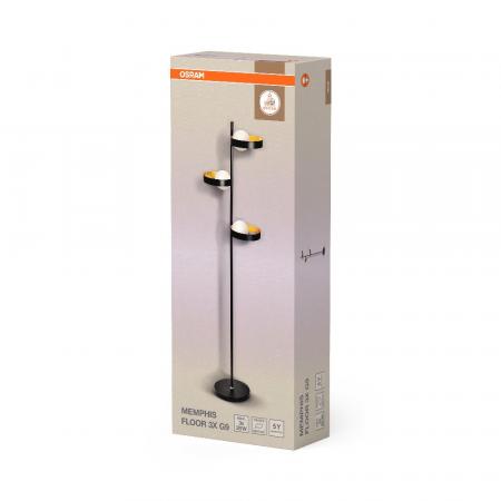 OSRAM  Memphis Stehleuchte in schwarz-gold