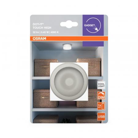 OSRAM LED Akku Garderoben und Möbelleuchte mobil - dimmbar und aufladbar via USB, IP20-Schutz, für Garderobe/Kinderschlafzimmer