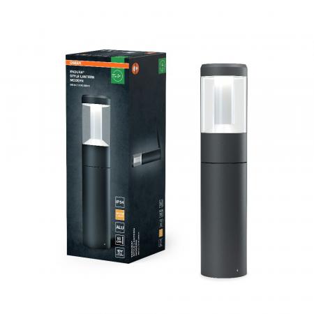 50cm Osram ENDURA STYLE Lantern Wegeleuchte 12W Modern Dunkelgrau - Pollerleuchte mit blendarmem Licht aus Aluminium, IP54
