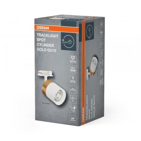 OSRAM 1-Phasen Schienen Leuchtkopf Tracklight Spot Mini Cylinder GU10 Gold/Weiß