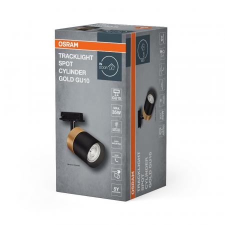 OSRAM 1-Phasen Schienen Leuchtkopf Tracklight Spot Mini Cylinder GU10 Gold/Schwarz