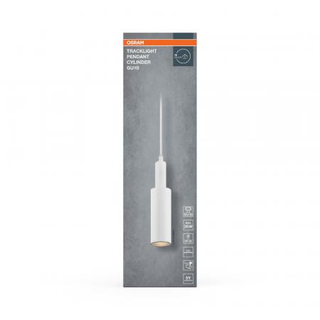 OSRAM 1-Phasen Schienen Pendelleuchte Tracklight Pendant Cylinder GU10 weiß