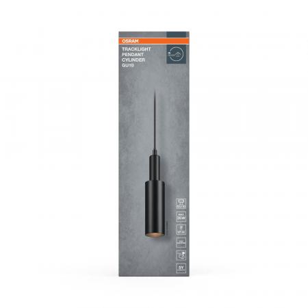 OSRAM 1-Phasen Schienen Pendelleuchte Tracklight Pendant Cylinder GU10 schwarz