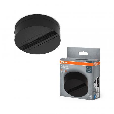 Osram 1-Phasen Schiene Tracklight Round Base Basisstation für Leuchtkopf Schwarz