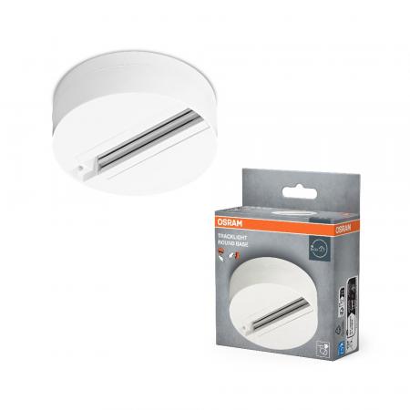 Osram 1-Phasen Schiene Tracklight Round Base Basisstation für Leuchtkopf Weiß