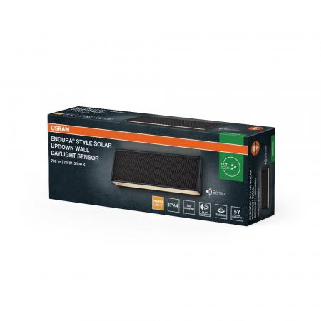 OSRAM ENDURA Style Solar Daylight Sensor Wandleuchte UpDown IP54 Dunkelgrau