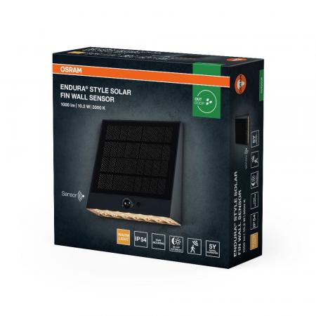 OSRAM ENDURA Style Solar Bright Sensor Wandleuchte 10,2W IP54 Dunkelgrau