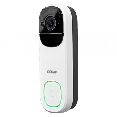 OSRAM SMART+ Smart Home WLAN-Türklingel mit Kamera, 2K, Akku, IP66, Weiß