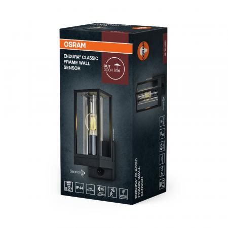 OSRAM ENDURA Classic Frame Wandleuchte Sensor E27 IP54 Dunkelgrau