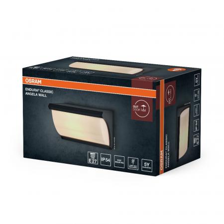 OSRAM ENDURA Classic Angela Wandleuchte E27 IP54 Dunkelgrau