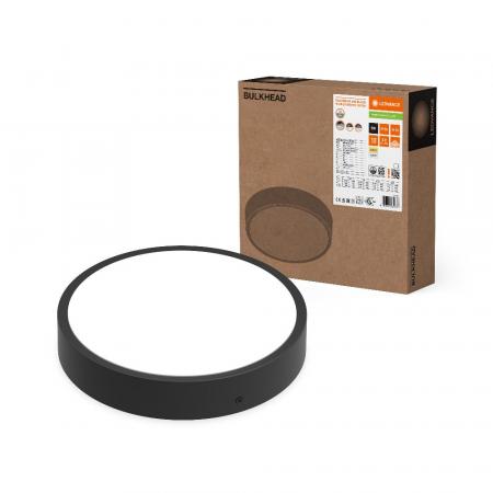 LEDVANCE LED Decken- und Wandleuchte BULKHEAD - BLKH RD 250 P 9.5W ML 83040 schwarz IP65
