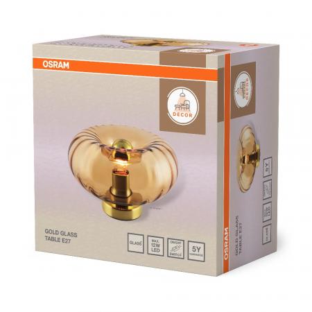 OSRAM DECOR GOLD GLASS TABLE E27 GOLD TISCHLEUCHTE