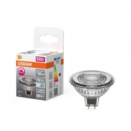 OSRAM Superstar LED GU5.3 Strahler dimmbar MR16 36° Winkel 6,1W wie 50W 4000K 90Ra