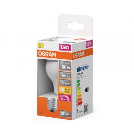 OSRAM E27 LED Superstar Classic A 60 Filament dimmbar 5,9W wie 60W warmweiss