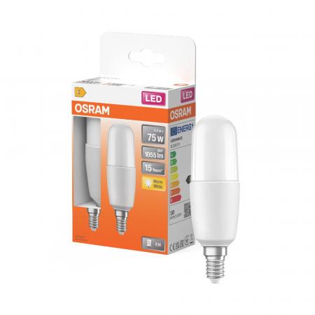 2er Set OSRAM E14 LED Star Classic Stick 75 9.5W wie 75 W 827 Frosted wamrweiß